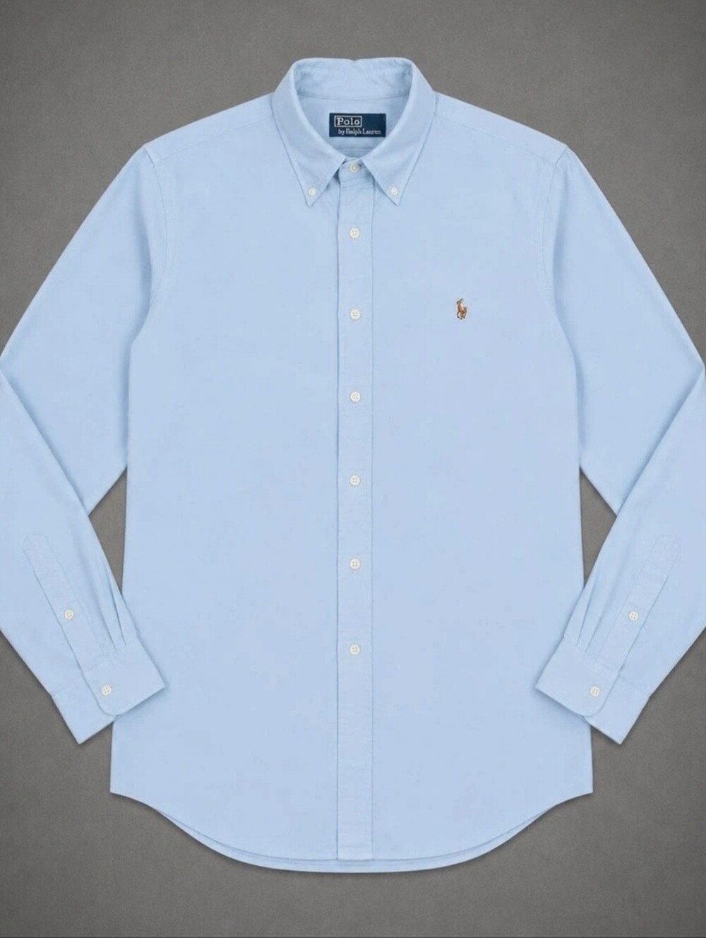 Polo by Ralph Lauren Light Blue Button-Down Dress Shirt Size M Classic Fit.